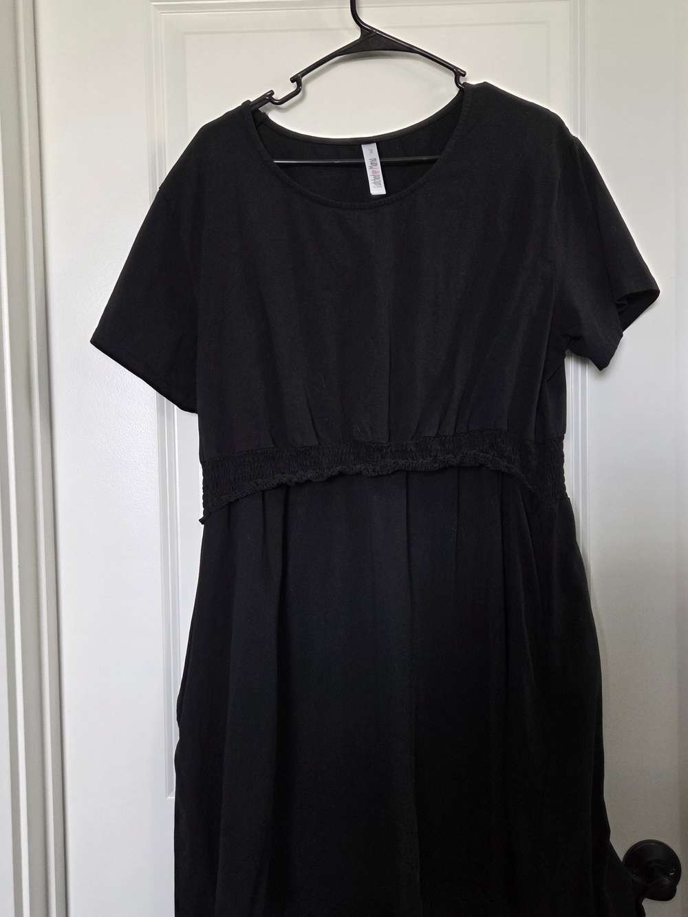 Latched Mama Black Scoop Neck Plus Size NURSING Dress